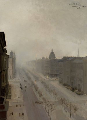 Unter den Linden Street in Berlin by Anna Bilinska-Bohdanowicz Oil Painting