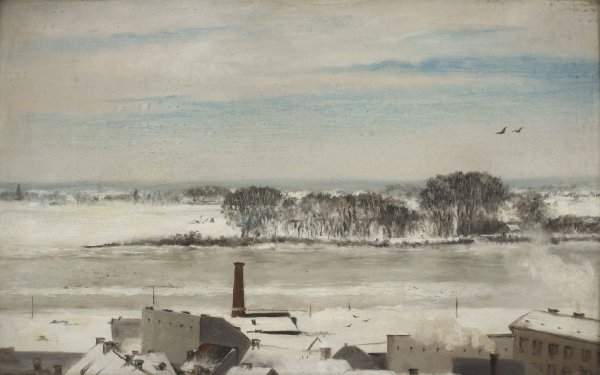 Main Product Photo of View from the conservatory windows  Painting by Anna Bilinska-Bohdanowicz