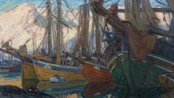 A Quiet Evening. Study from North Norway by Anna Boberg - Hand-Painted Oil Painting Reproduction