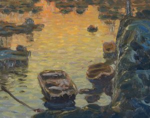 A Spring Night during the Fishing Season by Anna Boberg Oil Painting
