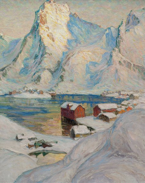 An Arctic Spring Day. Study from North Norway by Anna Boberg - Hand-Painted Oil Painting Reproduction