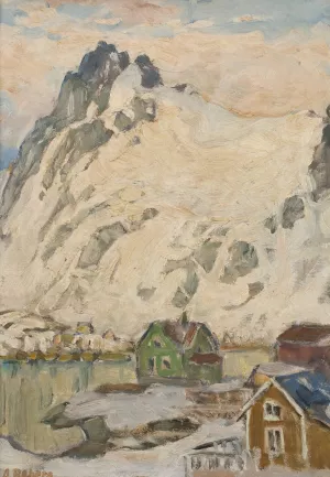 At the Foot of the Mountain. Study from Lofoten by Anna Boberg Oil Painting