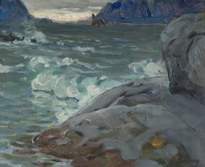 Beach. Study from North Norway by Anna Boberg Oil Painting