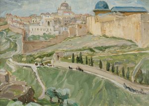 By Jerusalem. by Anna Boberg Oil Painting