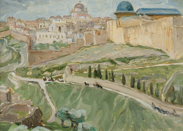 By Jerusalem.  by Anna Boberg - Hand-Painted Oil Painting Reproduction