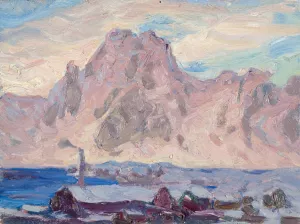 Lofoten in Violet. Study by Anna Boberg Oil Painting