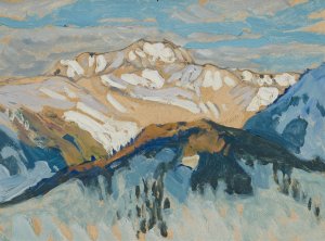 Mountains. Study from Switzerland by Anna Boberg Oil Painting