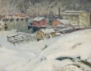 Overcast Weather. Study from North Norway by Anna Boberg Oil Painting
