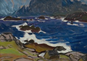 Study during a Storm. From Lofoten by Anna Boberg Oil Painting