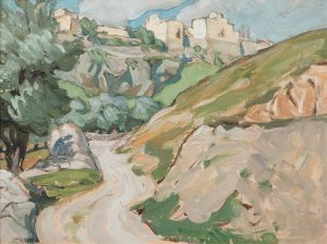 The Road to Jerusalem. Study Oil painting by Anna Boberg