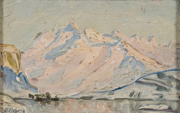 The Sun over Lofoten. Study  by Anna Boberg - Hand-Painted Oil Painting Reproduction