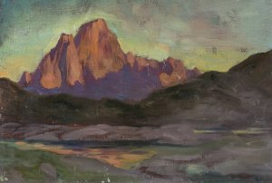 Vaagakallen. Study from Lofoten by Anna Boberg Oil Painting