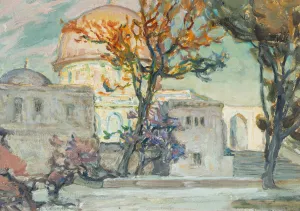 View of Jerusalen. Study Oil painting by Anna Boberg