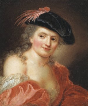 Self Portrait by Anna Dorothea Lisiewska Oil Painting