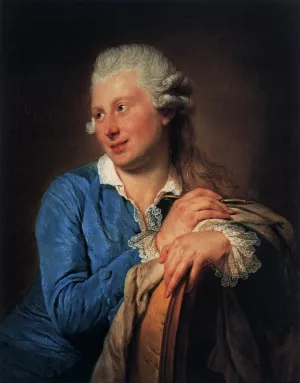 Portrait of Jacob Philipp Hackert by Anna Dorothea Therbusch Oil Painting