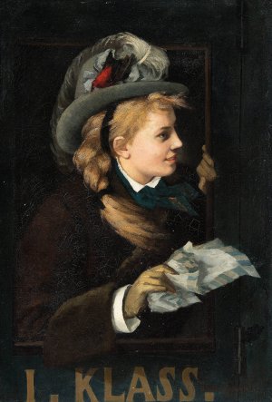 Lady in a Train Window by Anna Nordgren Oil Painting