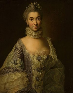 Portrait of a lady by Anna Rosina Lisiewska Oil Painting