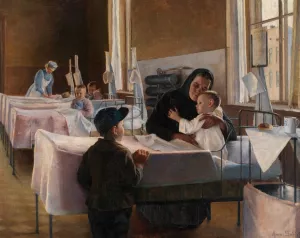 Surgery in hospital by Anna Sahlsten Oil Painting