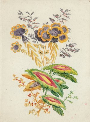 Fantastic Flowers, from New Suite of Notebooks of Ideal Flowers for the Use of Designers and Painters by Anne Allen Oil Painting