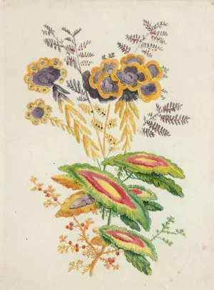 Fantastic Flowers, from New Suite of Notebooks of Ideal Flowers for the Use of Designers and Painters by Anne Allen Oil Painting