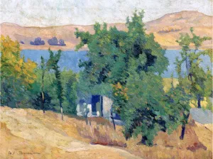 Across Carquinez Straits by Anne Bremer - Oil Painting Reproduction