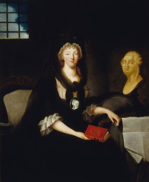 Portrait de Marie-Antoinette au Temple by Anne Flore Millet Oil Painting