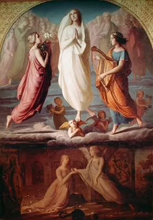 L'assomption de la Vierge by Anne-Francois-Louis Janmot - Oil Painting Reproduction