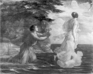 Le Poeme de l'ame - Adieu Oil painting by Anne-Francois-Louis Janmot