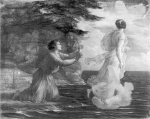 Le Poeme de l'ame - Adieu Oil painting by Anne-Francois-Louis Janmot