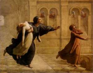 Le Poeme de l'ame - Cauchemar Oil painting by Anne-Francois-Louis Janmot