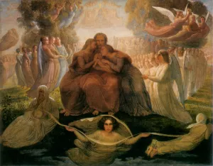 Le Poeme de l'ame - Generation divine by Anne-Francois-Louis Janmot - Oil Painting Reproduction