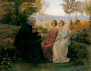 Le Poeme de l'ame - Le Grain de ble Oil painting by Anne-Francois-Louis Janmot
