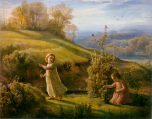 Le Poeme de l'ame - Le Printemps by Anne-Francois-Louis Janmot Oil Painting
