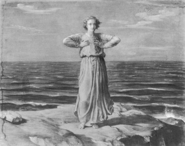 Le Poeme de l'ame - L'Infini by Anne-Francois-Louis Janmot - Hand-Painted Oil Painting Reproduction