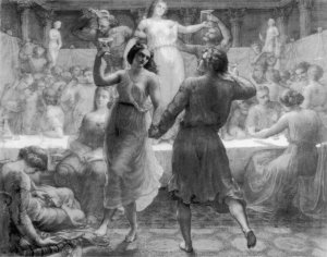 Le Poeme de l'ame - L'Orgie by Anne-Francois-Louis Janmot Oil Painting