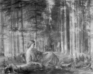 Le Poeme de l'ame - Solitude Oil painting by Anne-Francois-Louis Janmot