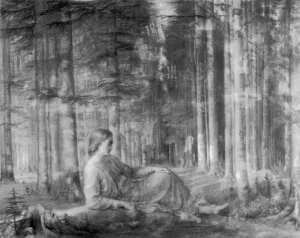 Le Poeme de l'ame - Solitude Oil painting by Anne-Francois-Louis Janmot