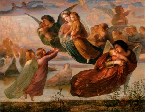 Le Poeme de l'ame - Souvenirs du ciel painting by Anne-Francois-Louis Janmot