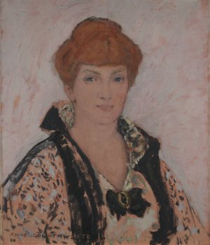 Portrait of Katherine S. Dreier by Anne Goldthwaite Oil Painting
