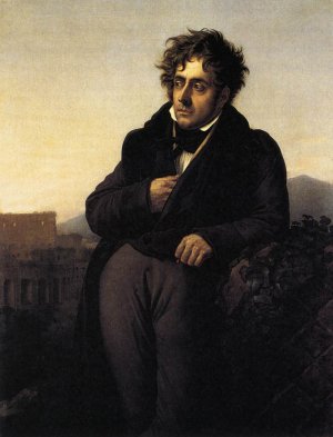 Francois-Rene de Chateaubriand 2 by Anne-Louis De Roucy-Trioson Oil Painting