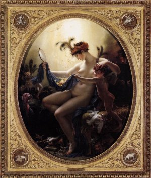 Mademoiselle Lange as Danae by Anne-Louis De Roucy-Trioson Oil Painting