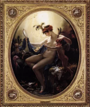 Mademoiselle Lange as Danae by Anne-Louis De Roucy-Trioson Oil Painting