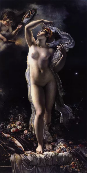 Mademoiselle Lange as Venus by Anne-Louis De Roucy-Trioson - Oil Painting Reproduction