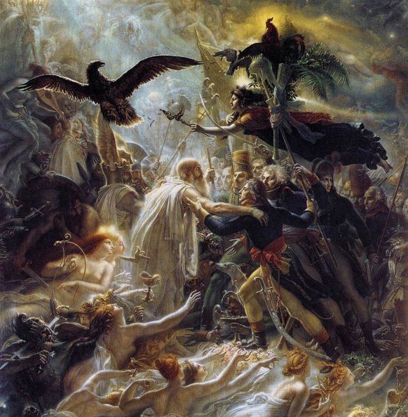 Main Product Photo of Ossian Receiving the Ghosts of French Heroes Painting by Anne-Louis De Roucy-Trioson