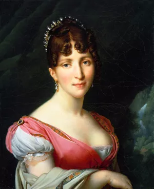 Portrait of Queen Hortense by Anne-Louis De Roucy-Trioson - Oil Painting Reproduction