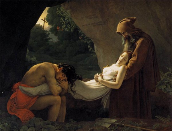 The Entombment of Atala by Anne-Louis De Roucy-Trioson - Hand-Painted Oil Painting Reproduction