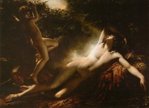 The Sleep of Endymion by Anne-Louis De Roucy-Trioson Oil Painting