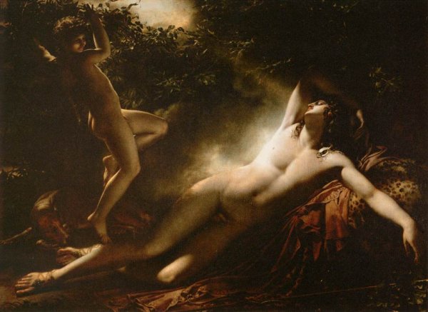 The Sleep of Endymion by Anne-Louis De Roucy-Trioson - Hand-Painted Oil Painting Reproduction