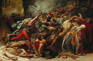 Sketch for The Revolt of Cairo by Anne Louis Girodet-Trioson Oil Painting