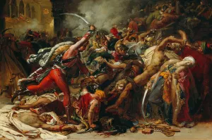 Sketch for The Revolt of Cairo by Anne Louis Girodet-Trioson Oil Painting